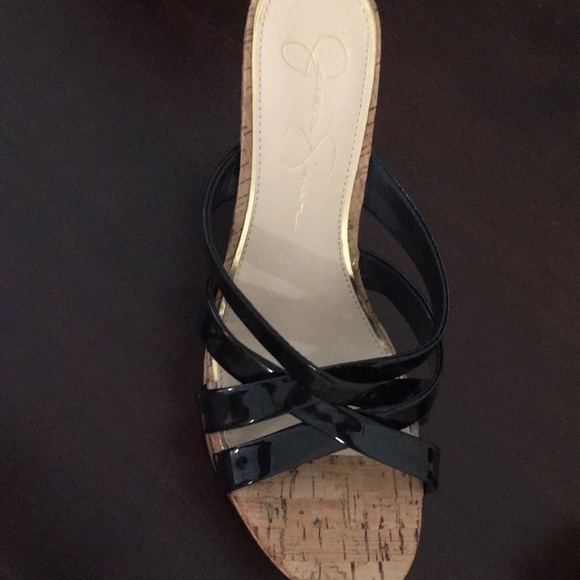 Jessica Simpson black sandal wedge - Picture 6 of 6